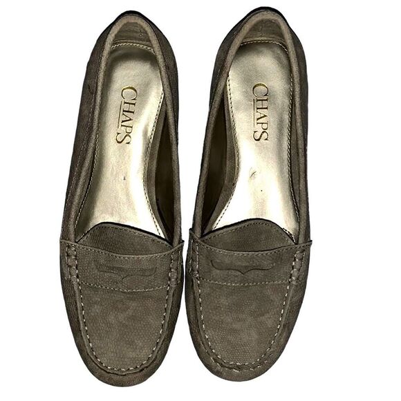 CHAPS driver slip-on light tan loafers shoes 6 - Picture 1 of 4